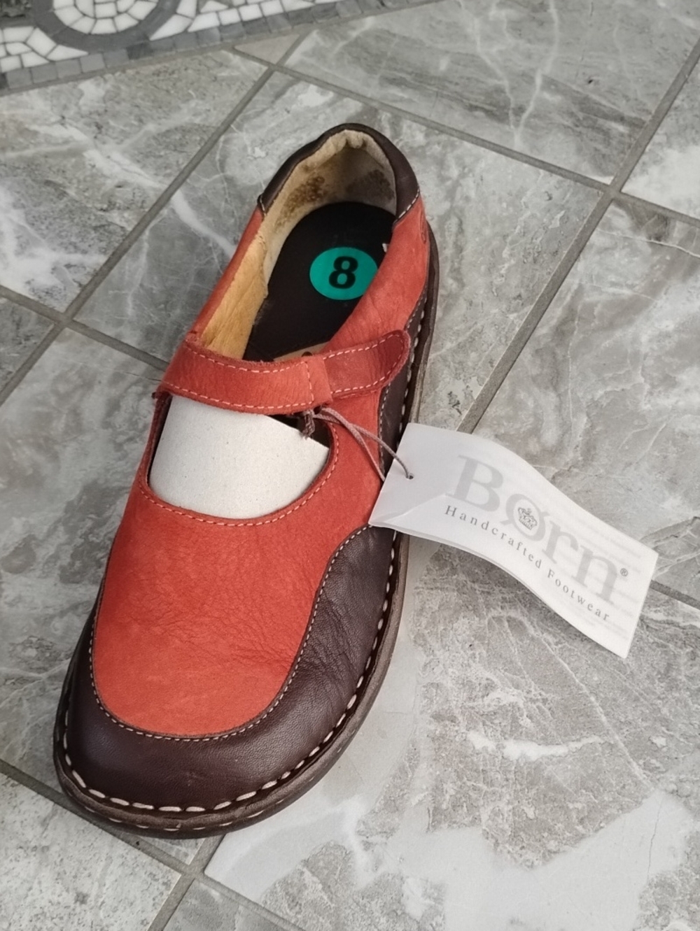 British Footwear Tomato Leather Mary Jane Slip-On